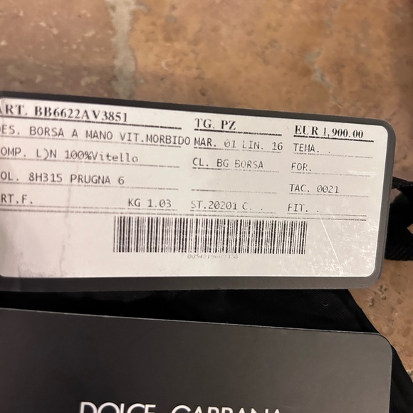 DOLCE & GABBANA Calfskin Small Sicily 58 Bag in plum color - Picture 13 of 16